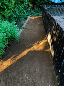 Lay decomposed granite for pathways